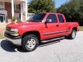 2001 Victory Red Chevrolet Silverado 1500 LT Extended Cab 4x4  photo #2