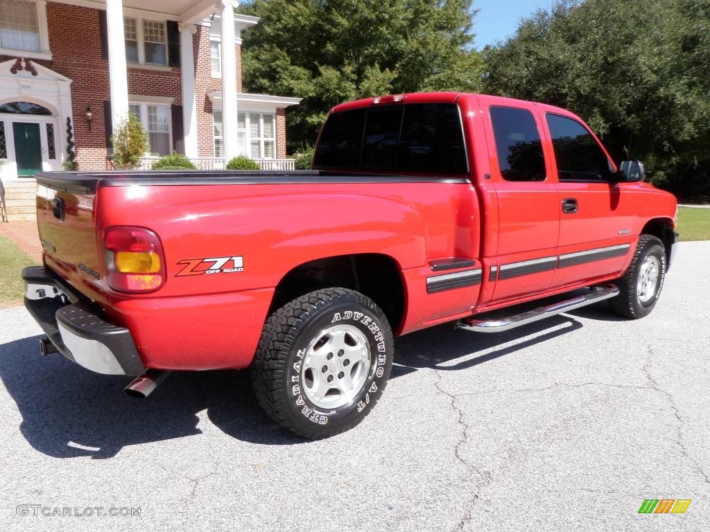 2001 Silverado 1500 LT Extended Cab 4x4 - Victory Red / Graphite photo #8