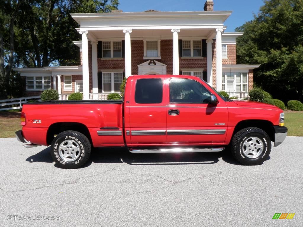 2001 Silverado 1500 LT Extended Cab 4x4 - Victory Red / Graphite photo #9