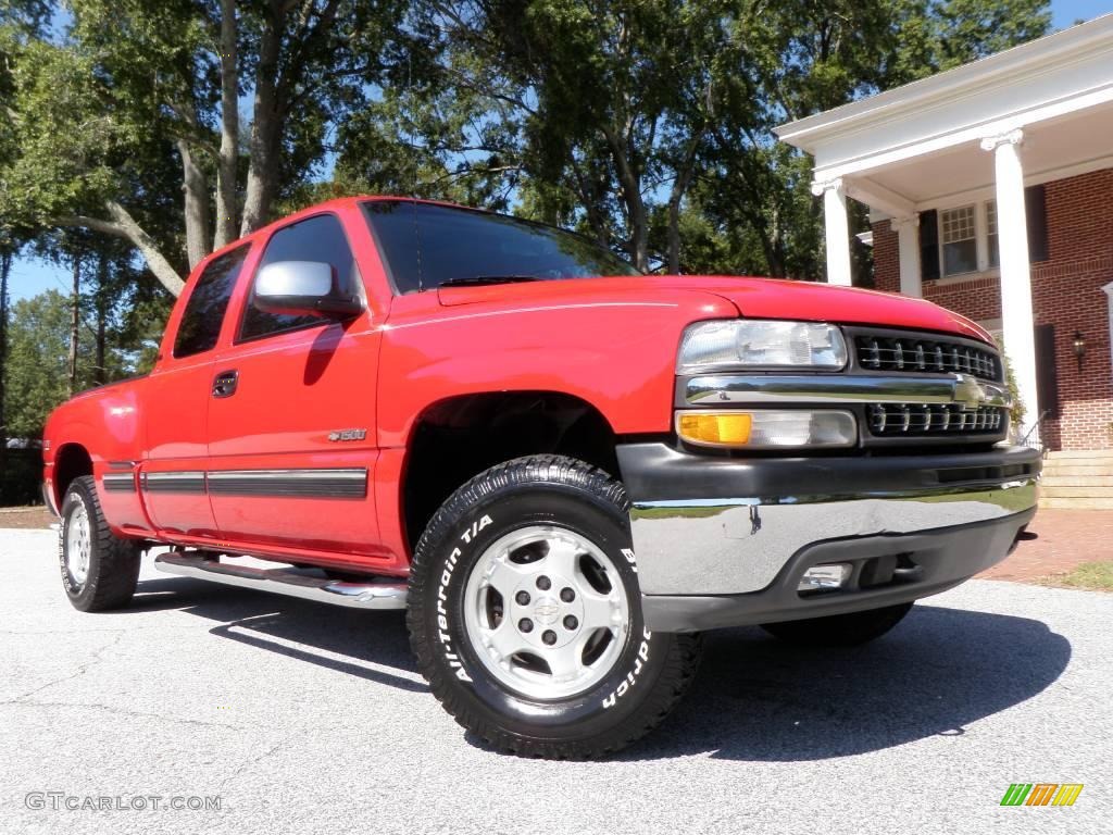 2001 Silverado 1500 LT Extended Cab 4x4 - Victory Red / Graphite photo #45