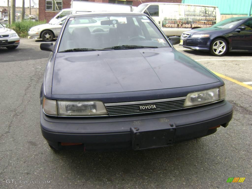 1990 Camry Deluxe Sedan - Dark Blue Pearl Metallic / Gray photo #3