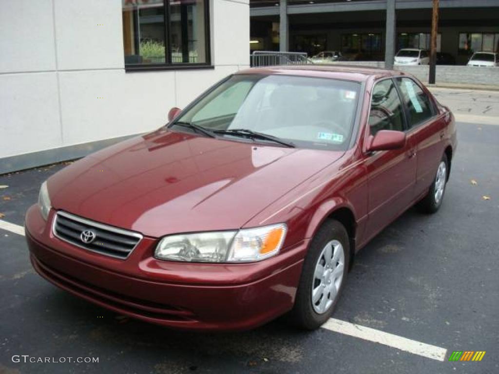 2001 Camry LE - Vintage Red Pearl / Oak photo #8
