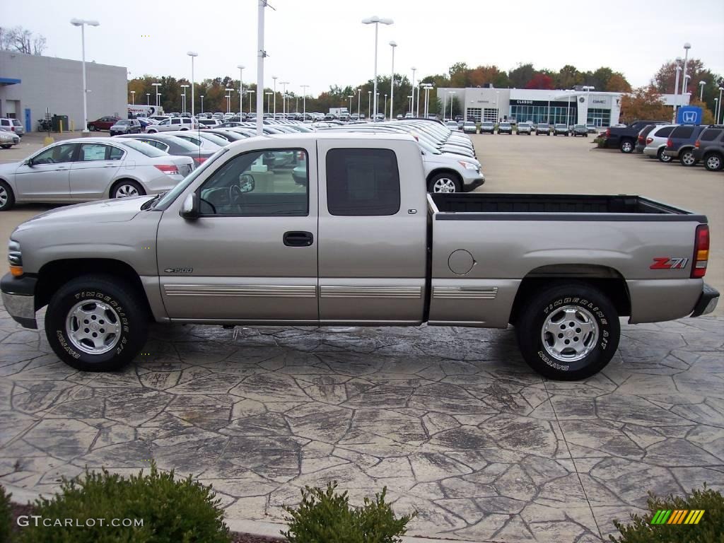 1999 Silverado 1500 LS Extended Cab 4x4 - Light Pewter Metallic / Graphite photo #4