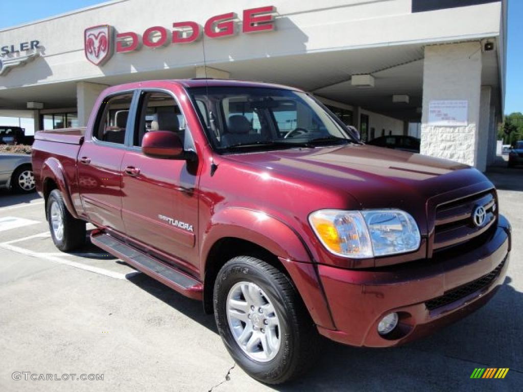 2005 Tundra Limited Double Cab 4x4 - Salsa Red Pearl / Taupe photo #1