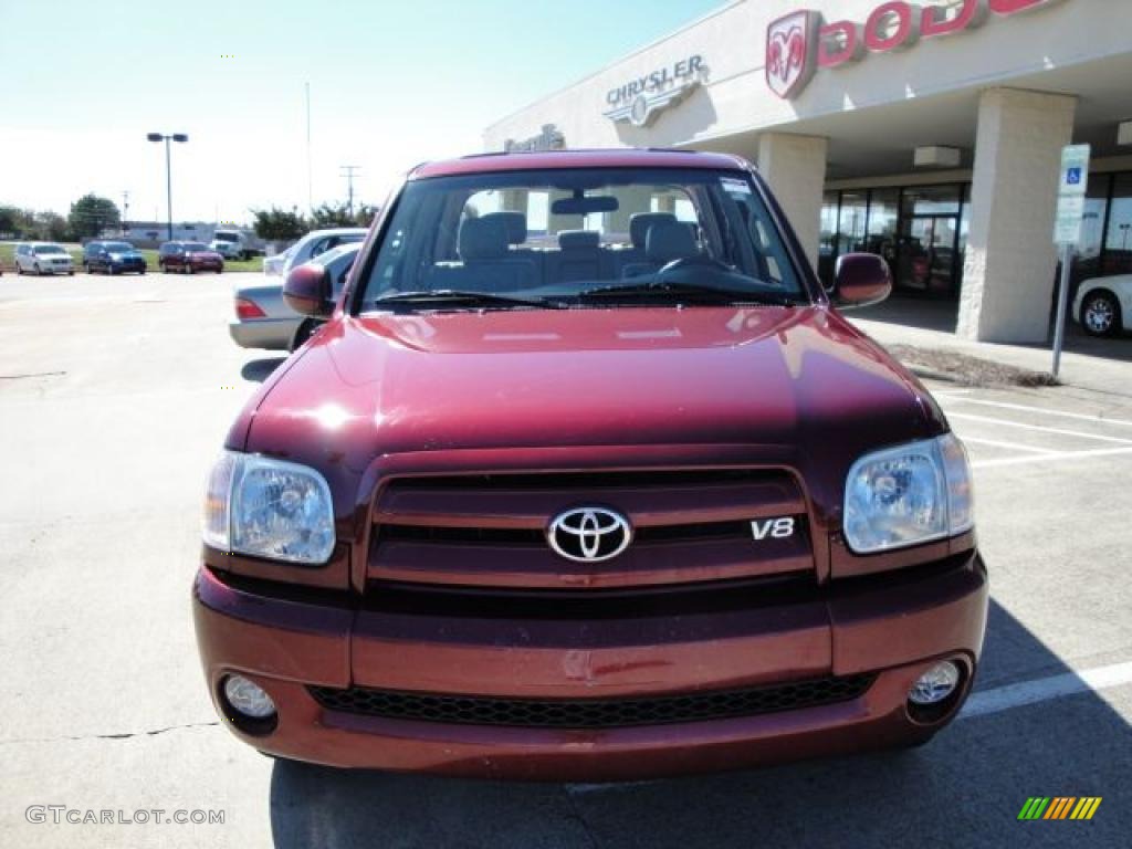 2005 Tundra Limited Double Cab 4x4 - Salsa Red Pearl / Taupe photo #7