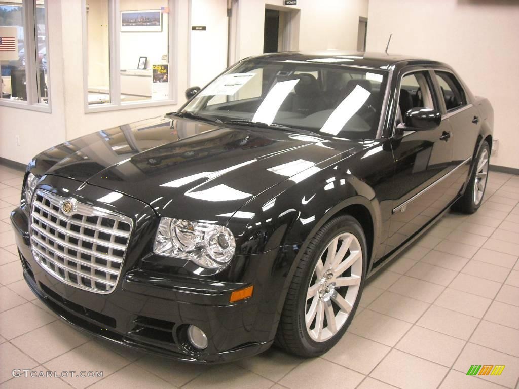 2008 300 C SRT8 - Brilliant Black Crystal Pearl / Dark Slate Gray photo #2