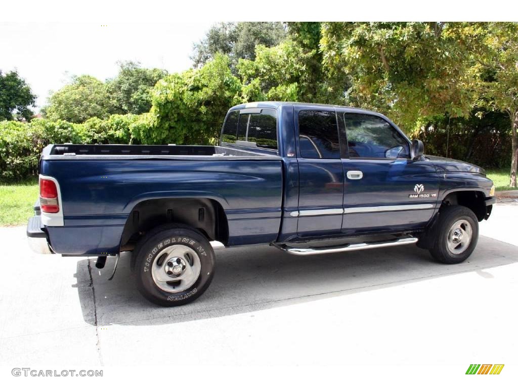 2000 Ram 1500 SLT Extended Cab 4x4 - Intense Blue Pearlcoat / Mist Gray photo #7