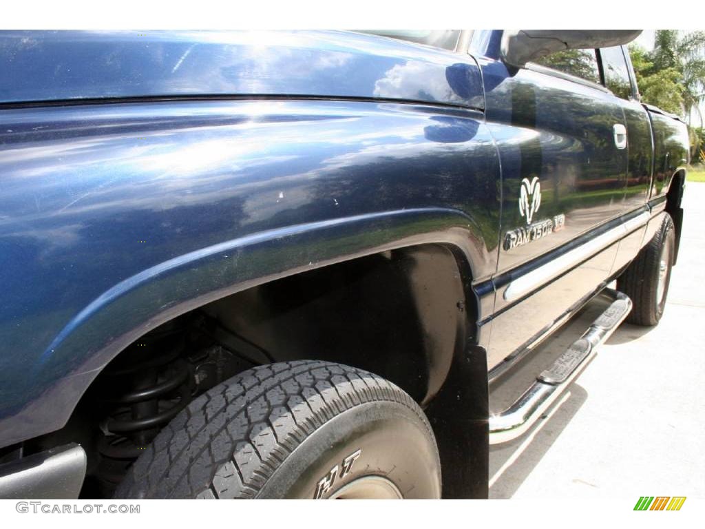 2000 Ram 1500 SLT Extended Cab 4x4 - Intense Blue Pearlcoat / Mist Gray photo #11