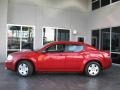 2010 Inferno Red Crystal Pearl Dodge Avenger SXT  photo #6