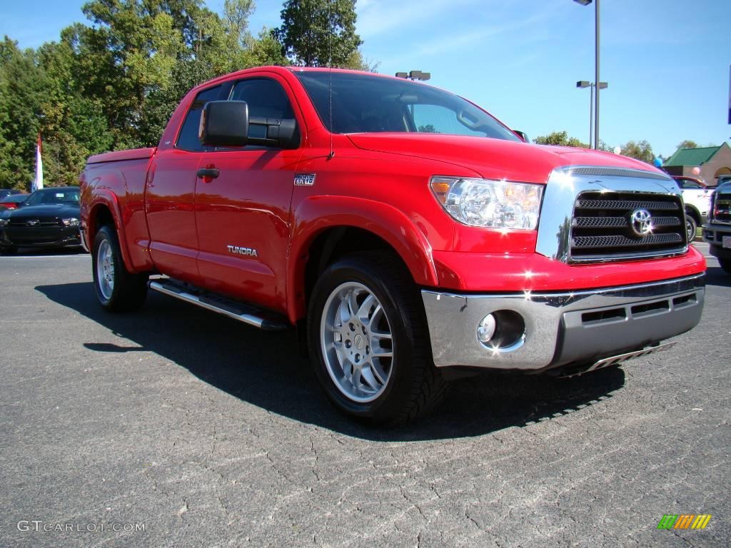 2007 Tundra X-SP Double Cab - Radiant Red / Beige photo #1