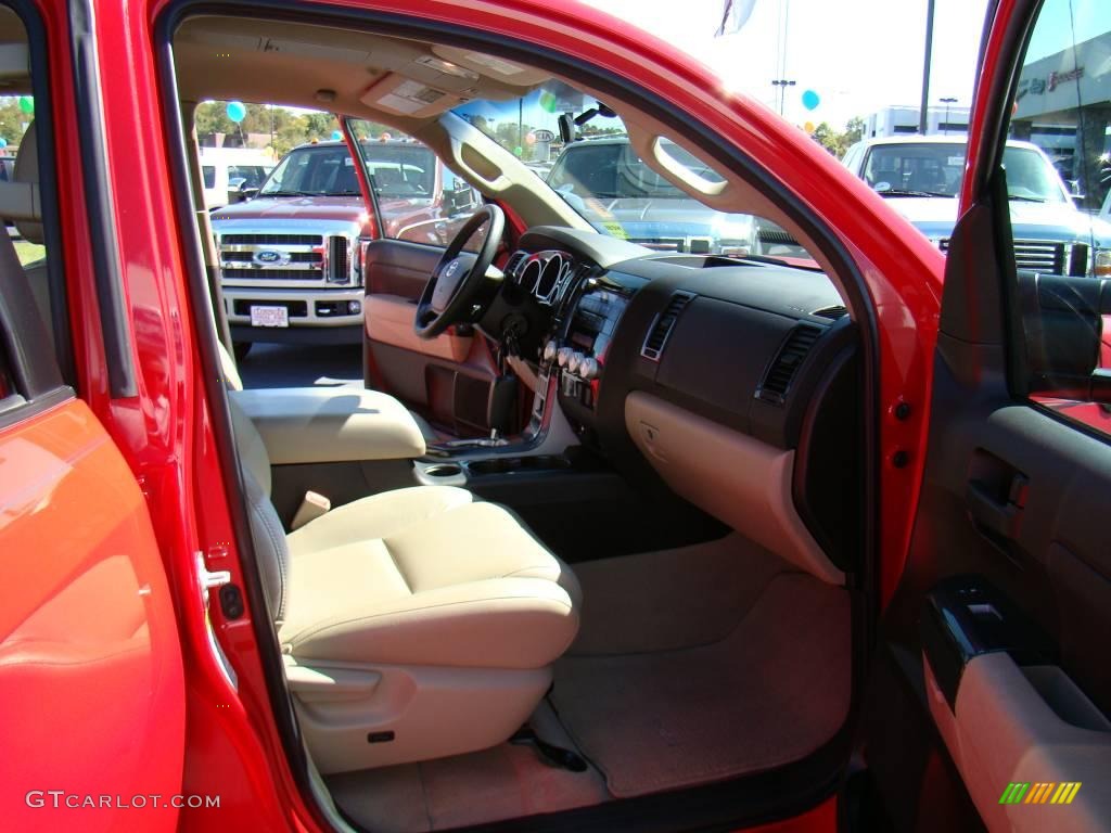 2007 Tundra X-SP Double Cab - Radiant Red / Beige photo #12