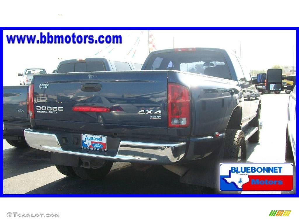 2004 Ram 3500 SLT Quad Cab 4x4 Dually - Patriot Blue Pearl / Dark Slate Gray photo #4