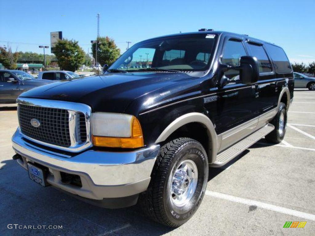 2001 Excursion Limited 4x4 - Black / Medium Parchment photo #6