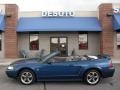 1999 Atlantic Blue Metallic Ford Mustang V6 Convertible  photo #3