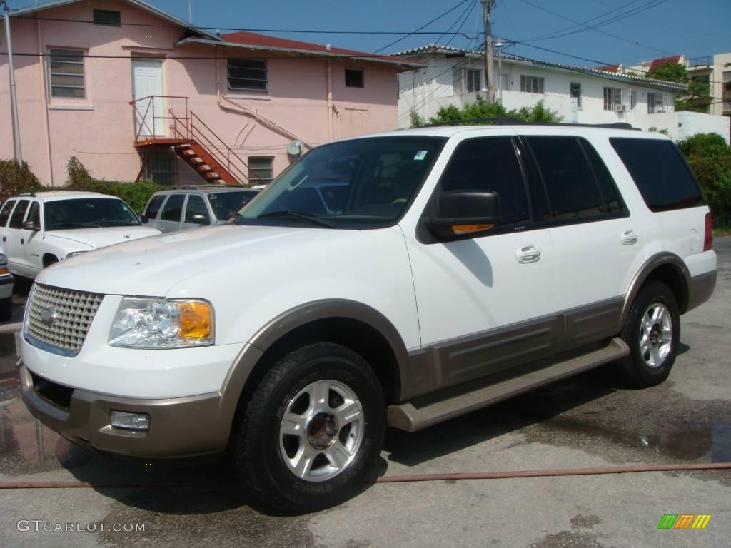 2003 Expedition Eddie Bauer - Oxford White / Medium Parchment photo #8