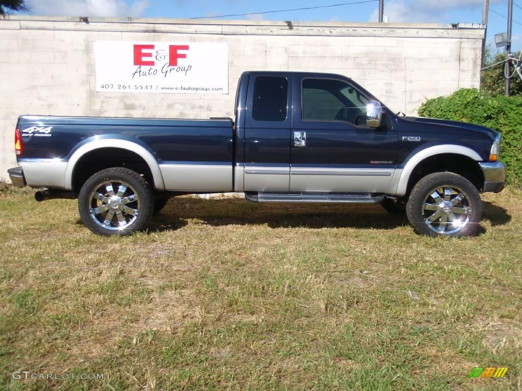 2000 F250 Super Duty XLT Extended Cab 4x4 - Deep Wedgewood Blue Metallic / Medium Graphite photo #24