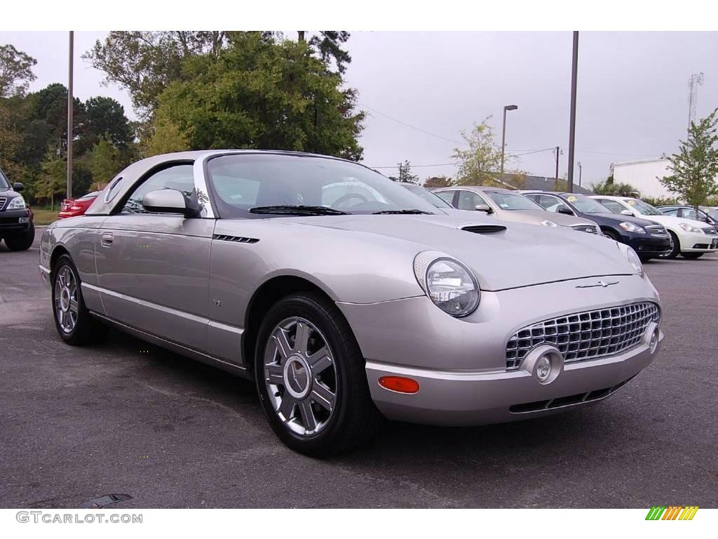 2004 Thunderbird Premium Roadster - Platinum Silver Metallic / Black Ink photo #1