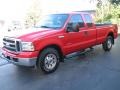 2005 Red Clearcoat Ford F250 Super Duty XLT SuperCab  photo #2