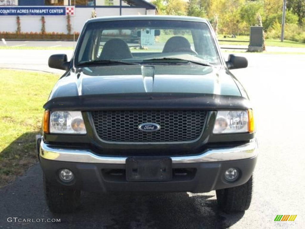 2001 Ranger XLT SuperCab 4x4 - Woodland Green Metallic / Medium Prairie Tan photo #3