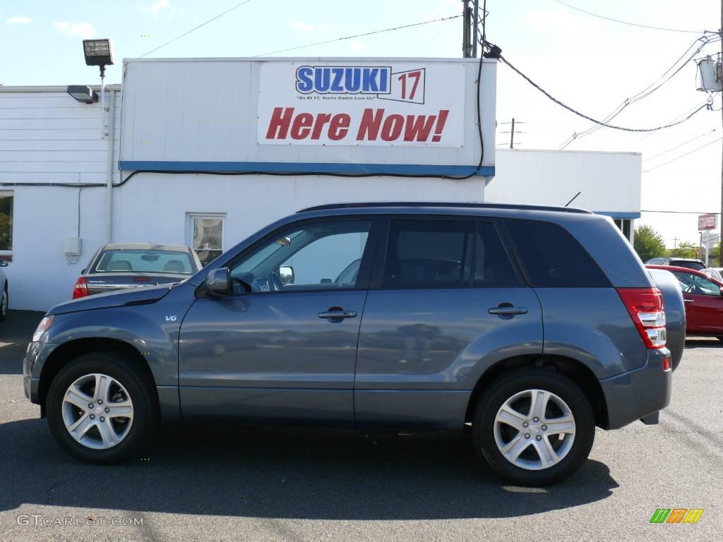 2008 Grand Vitara Luxury - Azure Grey Metallic / Black photo #1