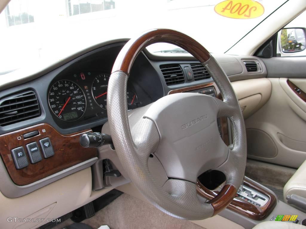 2004 Outback H6 3.0 Sedan - Silver Stone Metallic / Beige photo #8