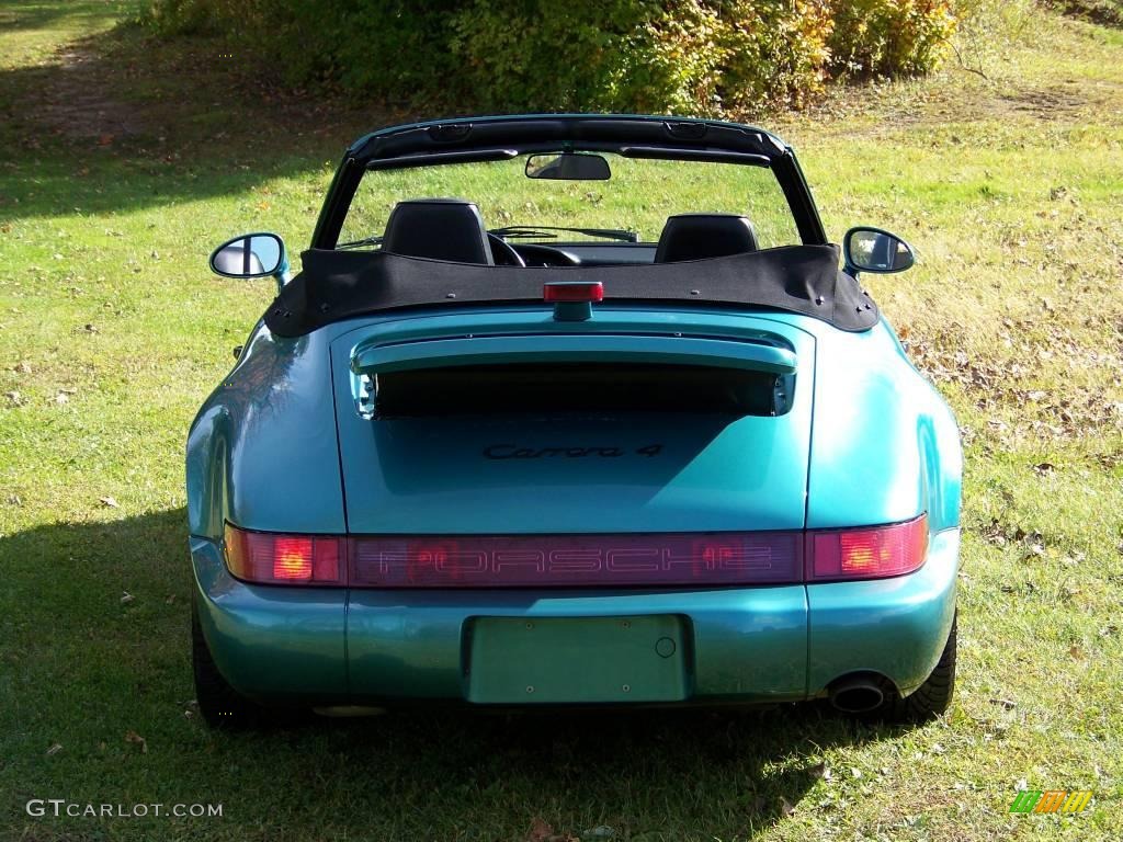 1993 911 Carrera 4 Cabriolet - Wimbledon Green Metallic / Black photo #6