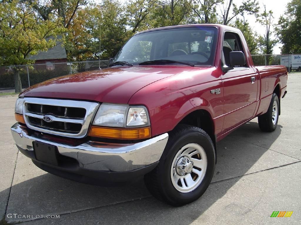 1999 Ranger XLT Regular Cab - Toreador Red Metallic / Medium Graphite photo #1