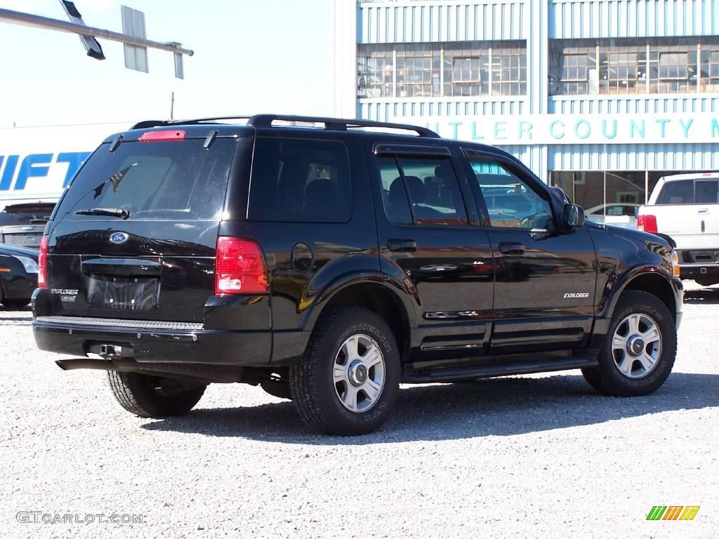 2002 Explorer Limited 4x4 - Black Clearcoat / Medium Parchment photo #3