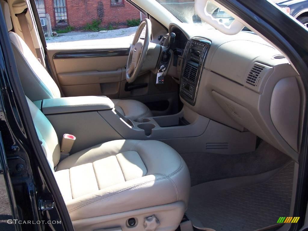 2002 Explorer Limited 4x4 - Black Clearcoat / Medium Parchment photo #10