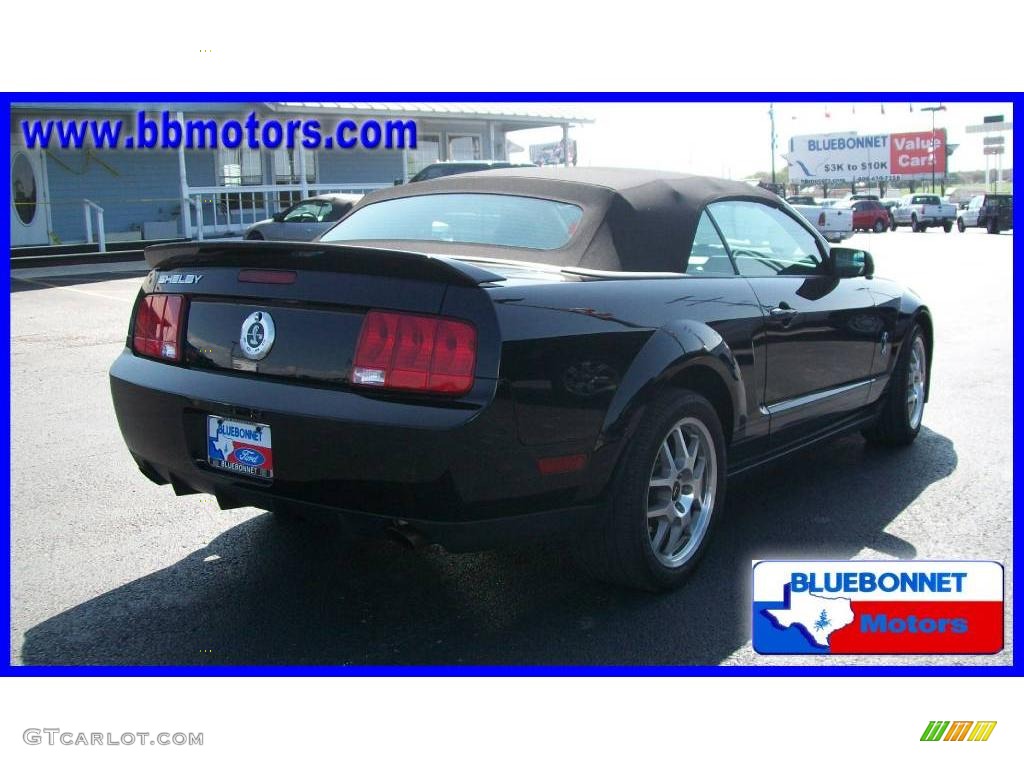 2007 Mustang Shelby GT500 Convertible - Black / Black Leather photo #3