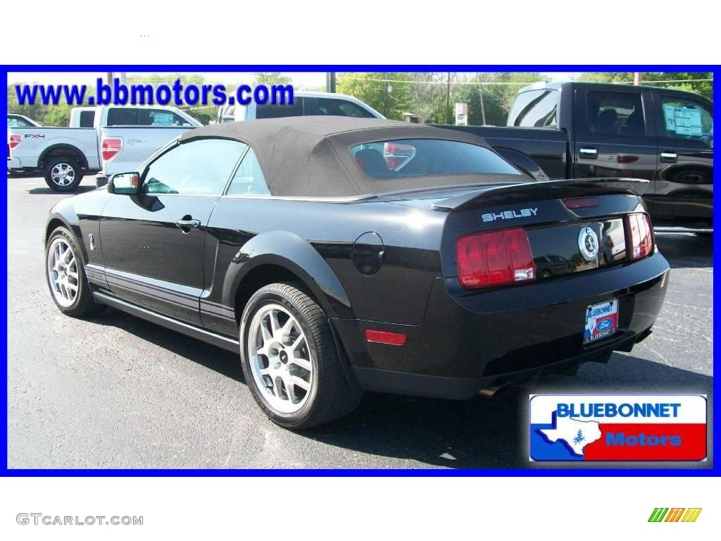2007 Mustang Shelby GT500 Convertible - Black / Black Leather photo #5