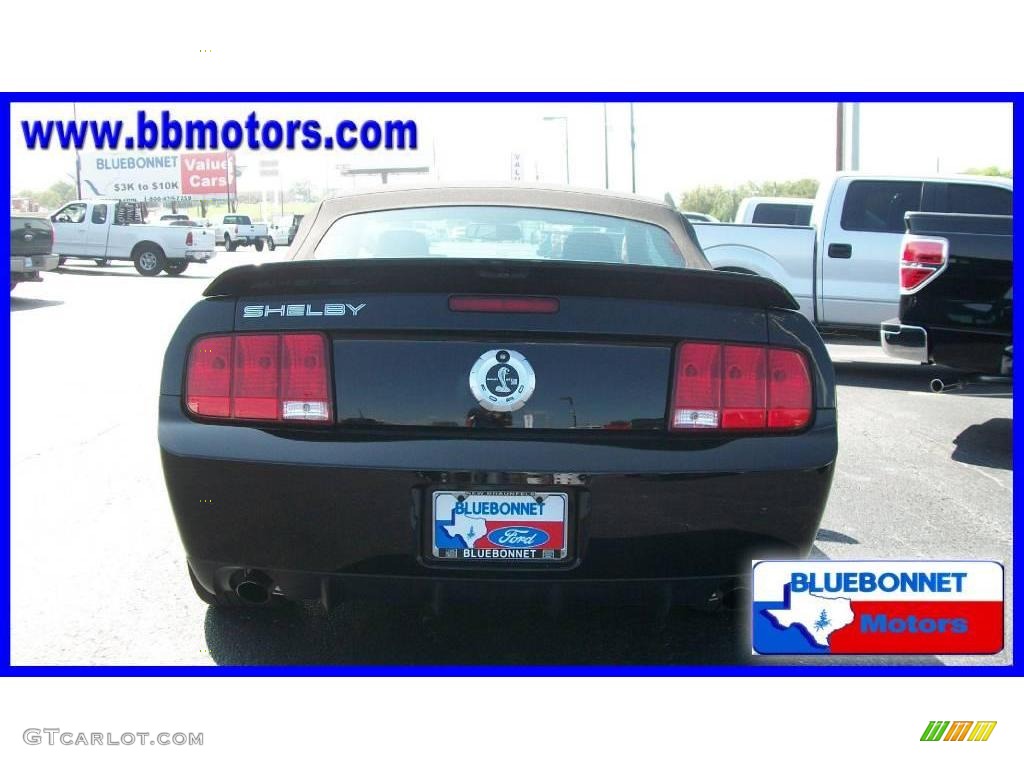 2007 Mustang Shelby GT500 Convertible - Black / Black Leather photo #6