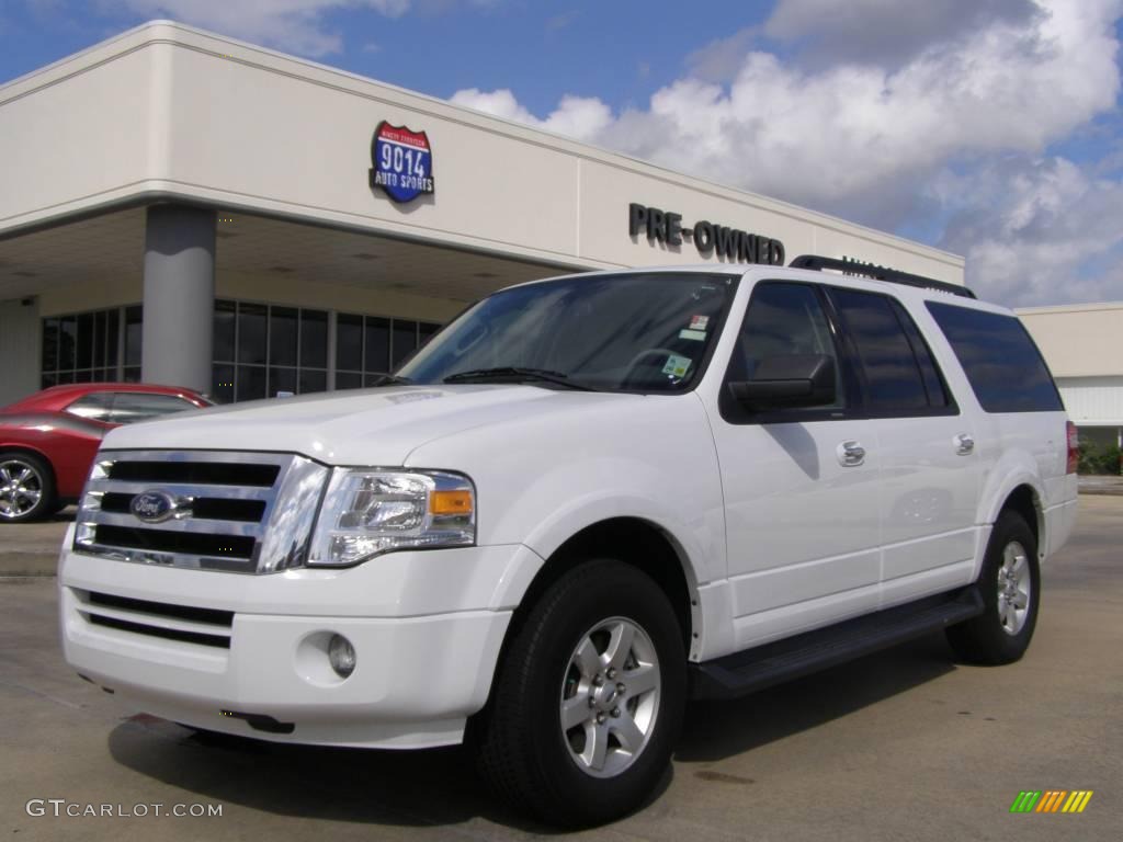 2009 Expedition EL XLT - Oxford White / Stone photo #1