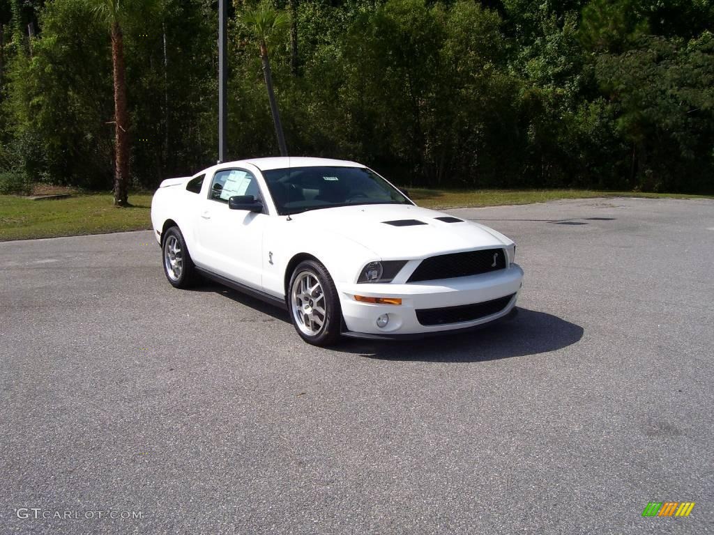 Performance White 2009 Ford Mustang Shelby GT500 Coupe Exterior Photo #19411725