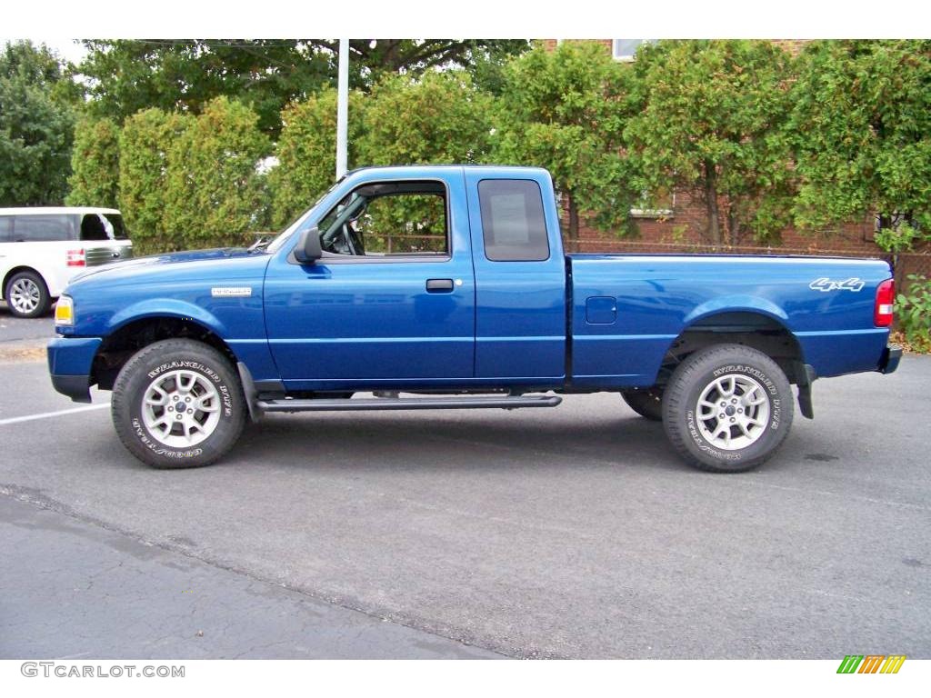 2007 Ranger XLT SuperCab 4x4 - Vista Blue Metallic / Medium Dark Flint photo #8