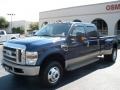 2008 Dark Blue Pearl Metallic Ford F350 Super Duty King Ranch Crew Cab 4x4 Dually  photo #1