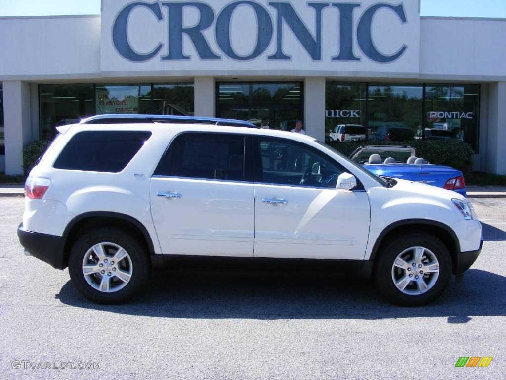 2009 Acadia SLT-2 - Summit White / Brick photo #1