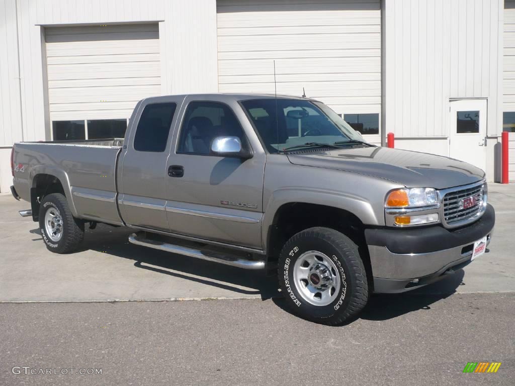 2001 Sierra 2500HD SLT Extended Cab 4x4 - Pewter Metallic / Graphite photo #1