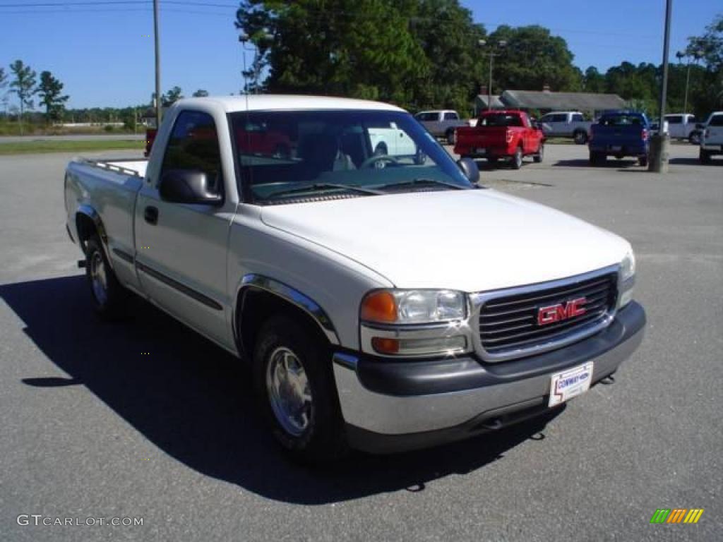 2002 Sierra 1500 SL Regular Cab - Summit White / Graphite photo #3