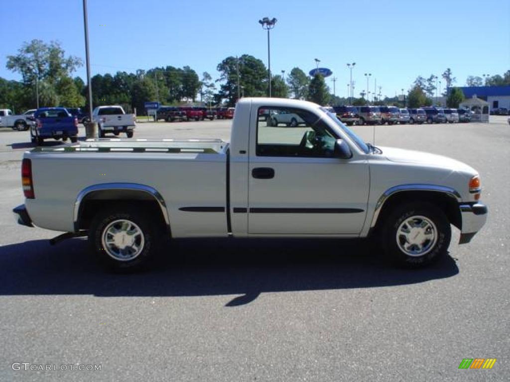 2002 Sierra 1500 SL Regular Cab - Summit White / Graphite photo #4