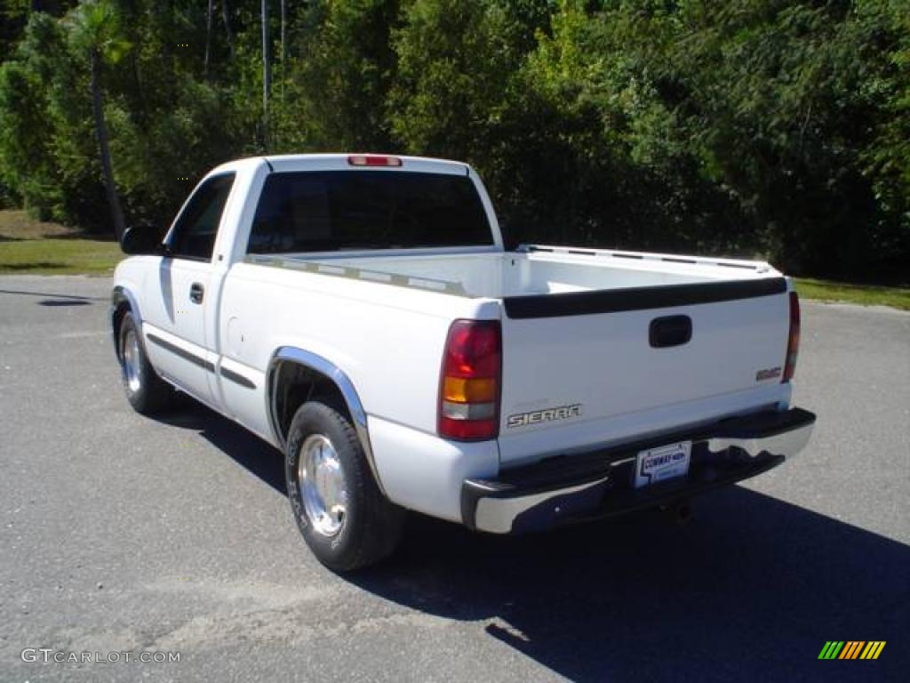 2002 Sierra 1500 SL Regular Cab - Summit White / Graphite photo #7