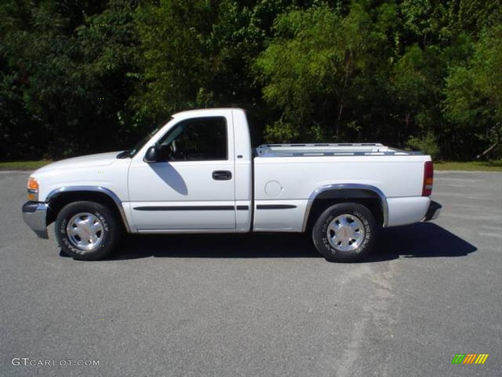 2002 Sierra 1500 SL Regular Cab - Summit White / Graphite photo #8