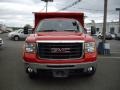 Fire Red - Sierra 3500HD Regular Cab 4x4 Chassis Dump Truck Photo No. 4