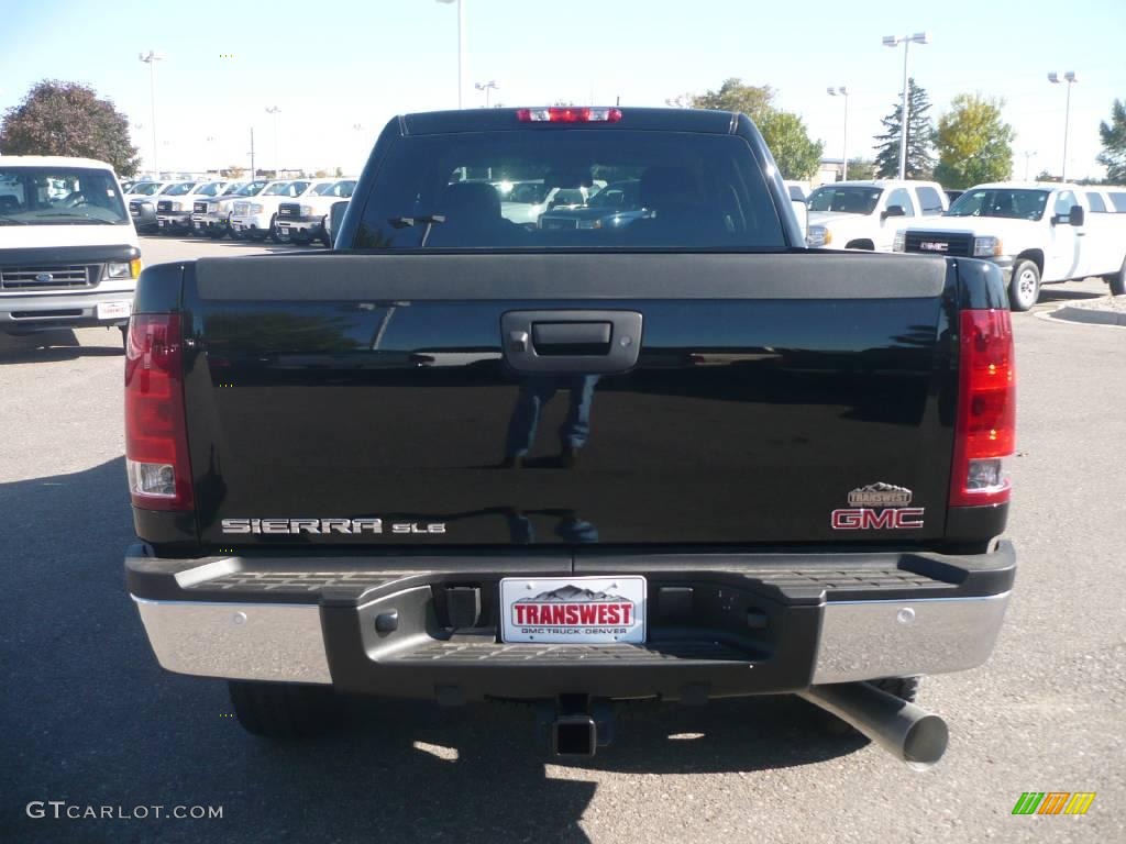 2009 Sierra 2500HD SLE Crew Cab 4x4 - Onyx Black / Ebony photo #4