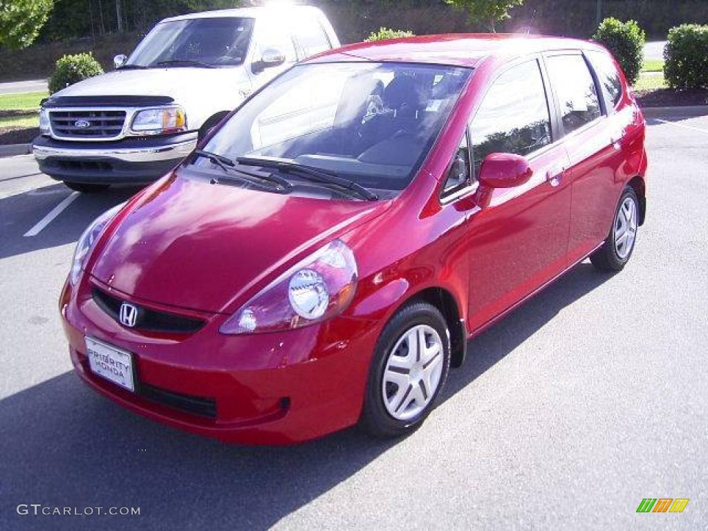 2008 Fit Hatchback - Milano Red / Black/Grey photo #1