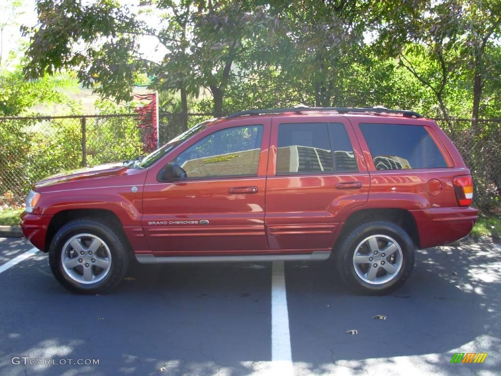 2002 Grand Cherokee Overland 4x4 - Inferno Red Tinted Pearlcoat / Dark Slate Gray/Light Slate Gray photo #2