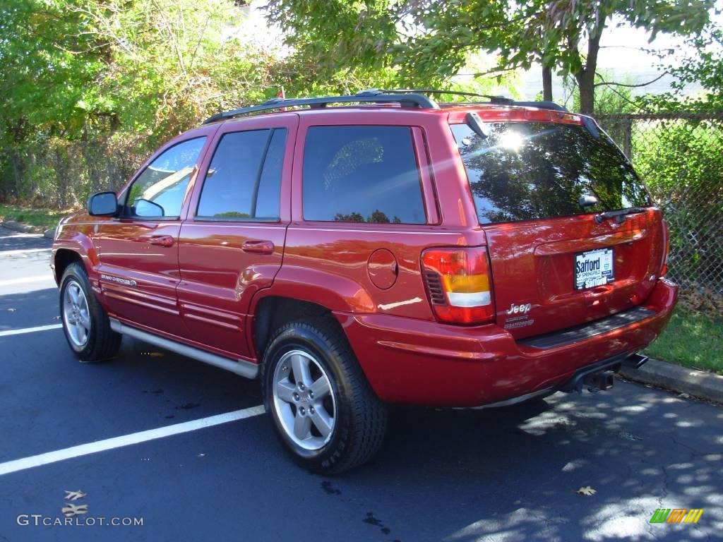 2002 Grand Cherokee Overland 4x4 - Inferno Red Tinted Pearlcoat / Dark Slate Gray/Light Slate Gray photo #3