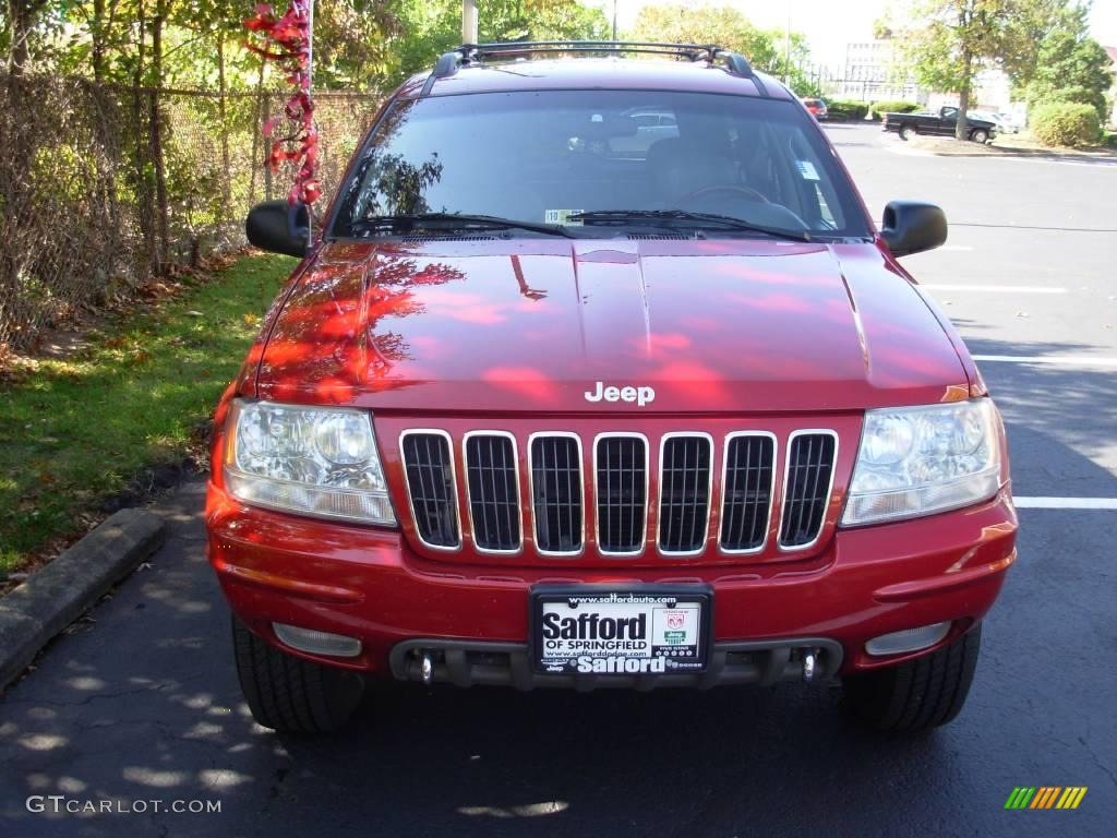 2002 Grand Cherokee Overland 4x4 - Inferno Red Tinted Pearlcoat / Dark Slate Gray/Light Slate Gray photo #8