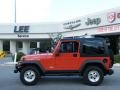 2005 Impact Orange Jeep Wrangler Rubicon 4x4  photo #2