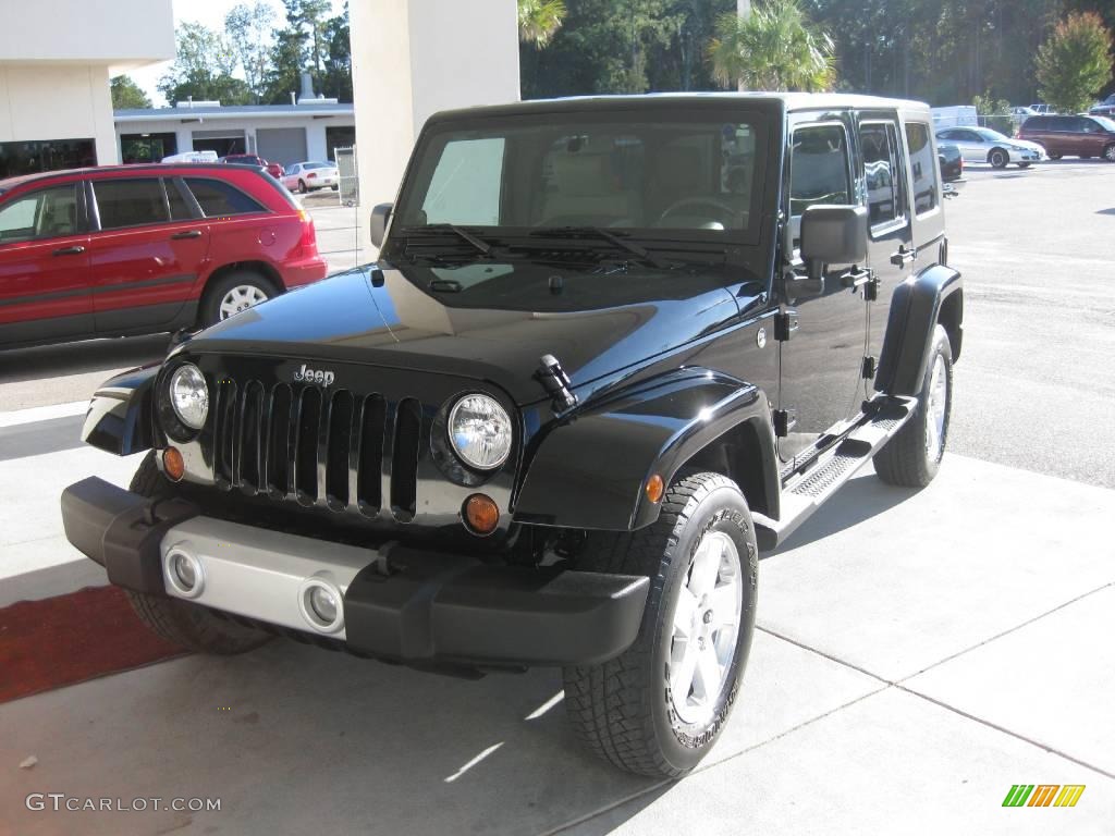 2008 Wrangler Unlimited Sahara 4x4 - Black / Dark Slate Gray/Med Slate Gray photo #1